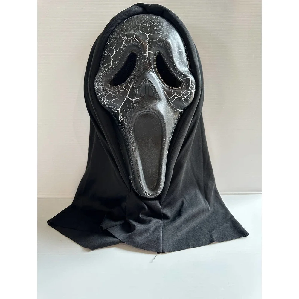 Scream Ghost Black Smouldering Mask Halloween Costume Black Polyester